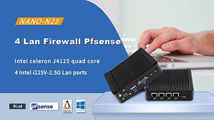 Naujas 4x2.5G Lan J4125 Pfsense Mini kompiuteris